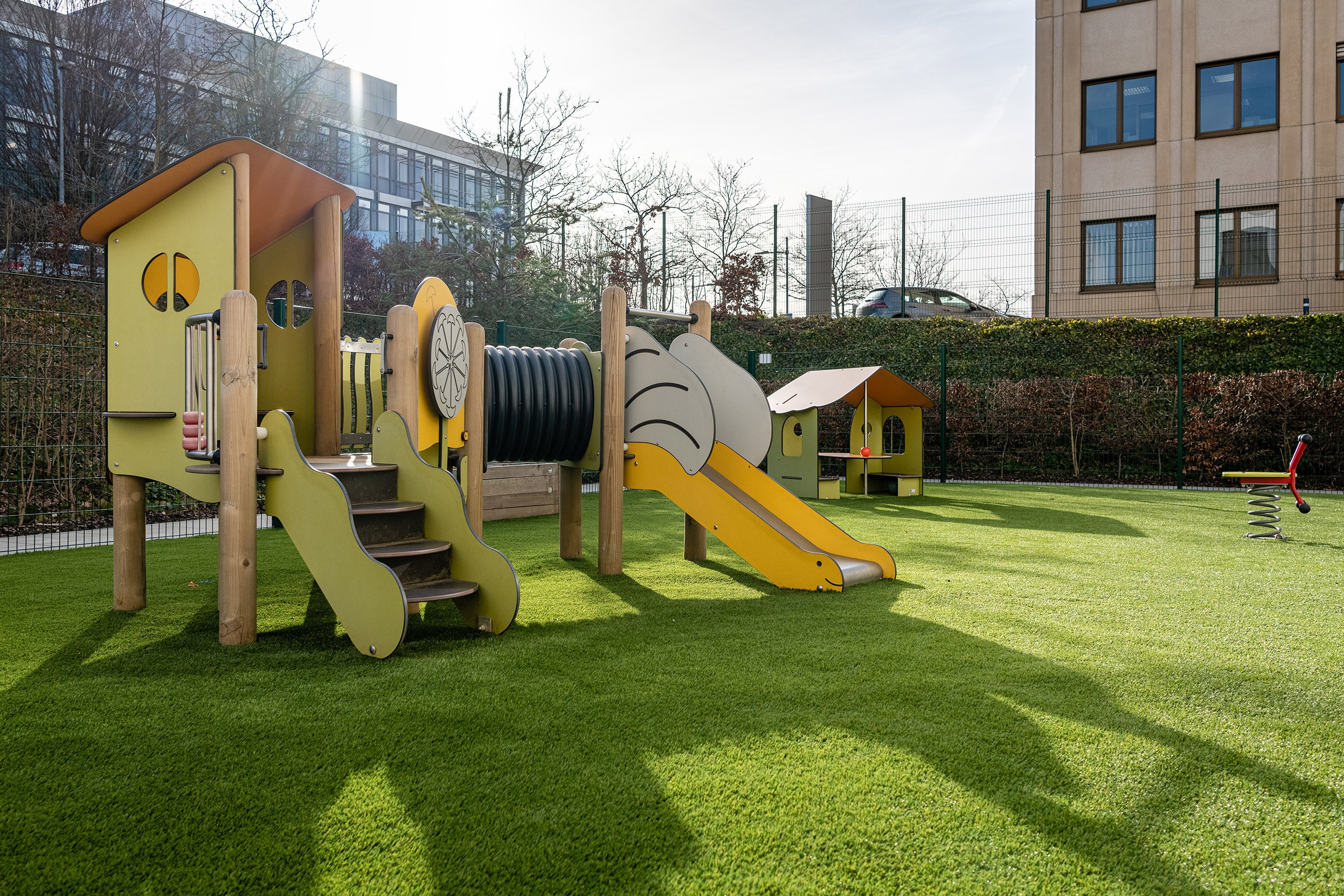 jardin de notre crèche Dyapason à la Cloche d'Or au Luxembourg