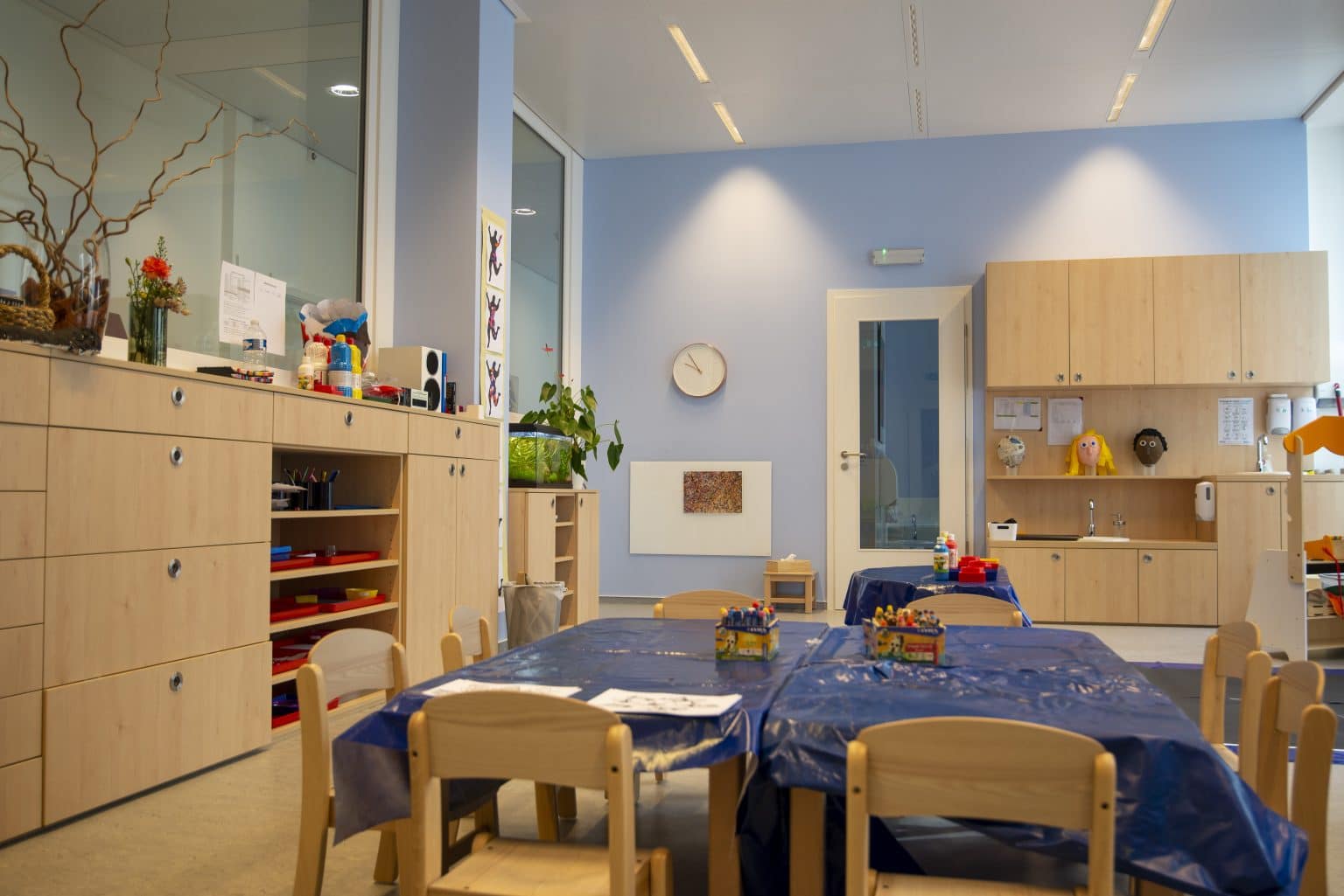 la salle d'art de notre crèche Dyapason à la Cloche d'Or au Luxembourg