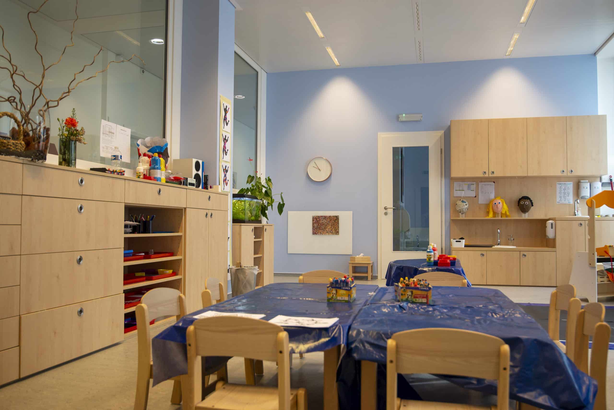 la salle d'art de notre crèche Dyapason à la Cloche d'Or au Luxembourg